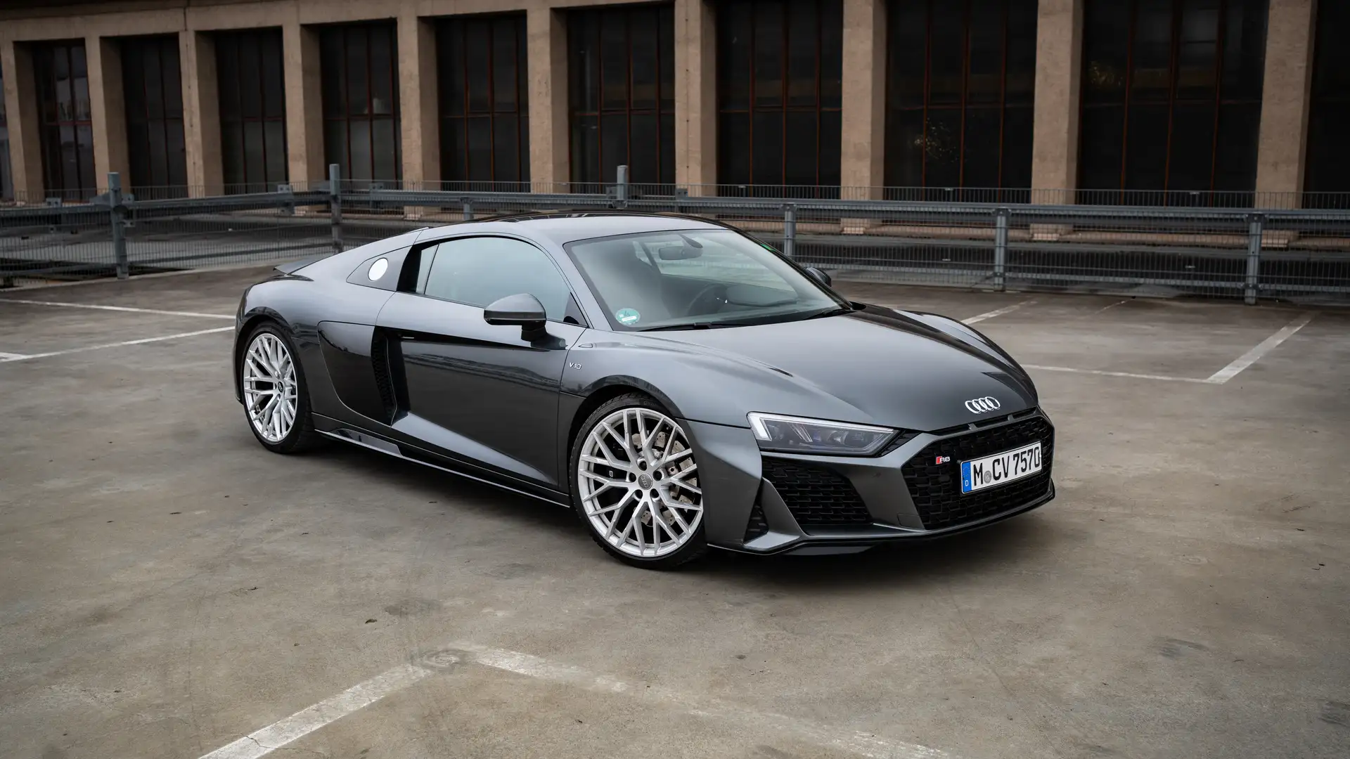 Front view of our Audi R8.